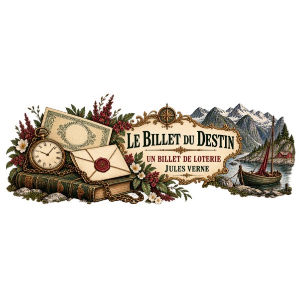 Mug Jules Verne - Le billet du destin, décor à plat