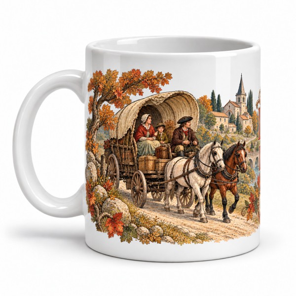 Mug Jules Verne - Le retour en France, anse à gauche