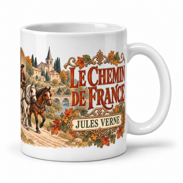 Mug Jules Verne - Le retour en France, anse à droite
