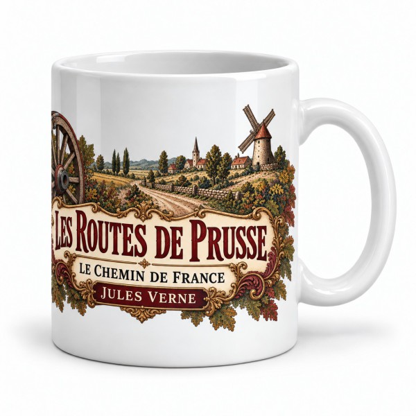 Mug Jules Verne - Les routes de Prusse, anse à droite