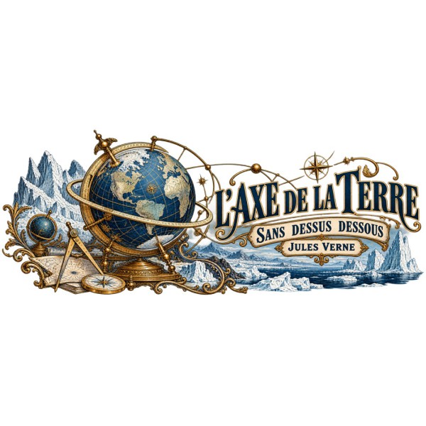 Mug Jules Verne - L’axe de la Terre, décor à plat