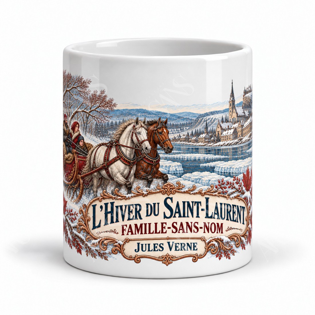 Mug Jules Verne - L’hiver du Saint-Laurent, vue de face