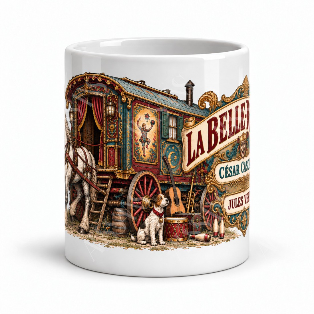Mug Jules Verne - La Belle-Roulotte, vue de face