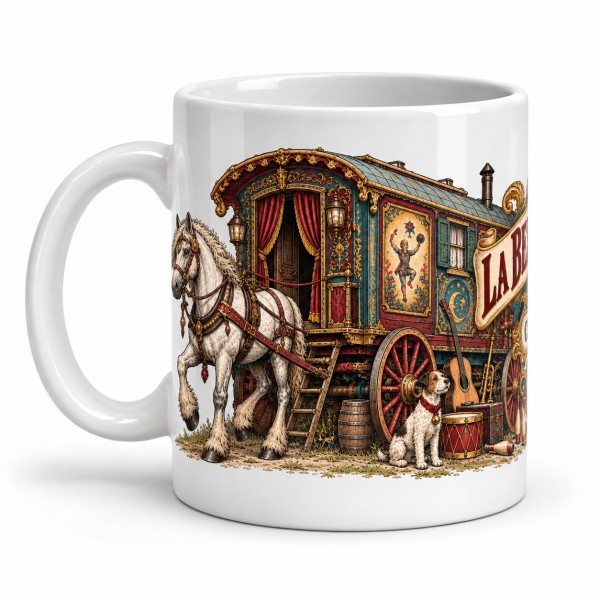 Mug Jules Verne - La Belle-Roulotte, anse à gauche