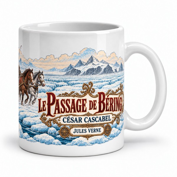 Mug Jules Verne - Le passage de Béring, anse à droite