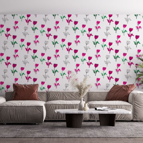 Papier Peint Tulipe — Ambiance 1