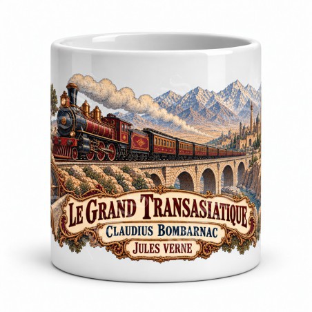 Mug Jules Verne - Le Grand Transasiatique, vue de face