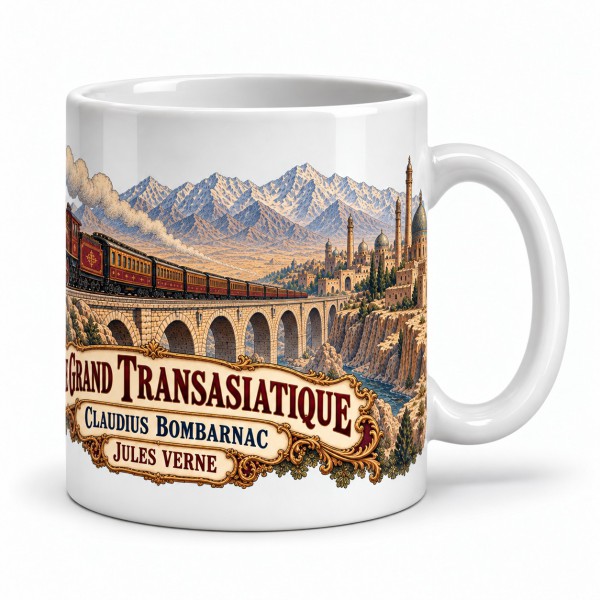 Mug Jules Verne - Le Grand Transasiatique, anse à droite