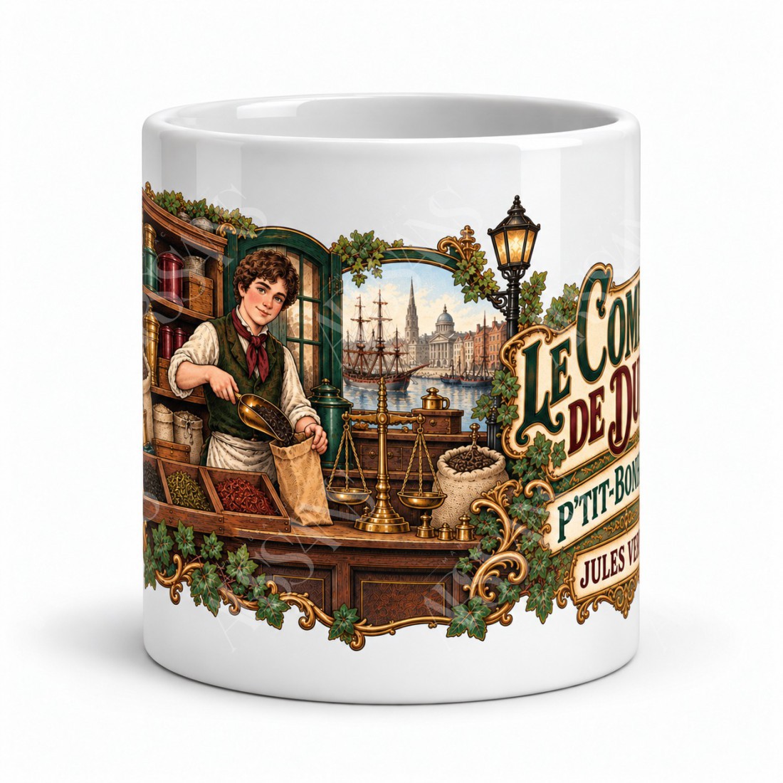 Mug Jules Verne - Le comptoir de Dublin, vue de face