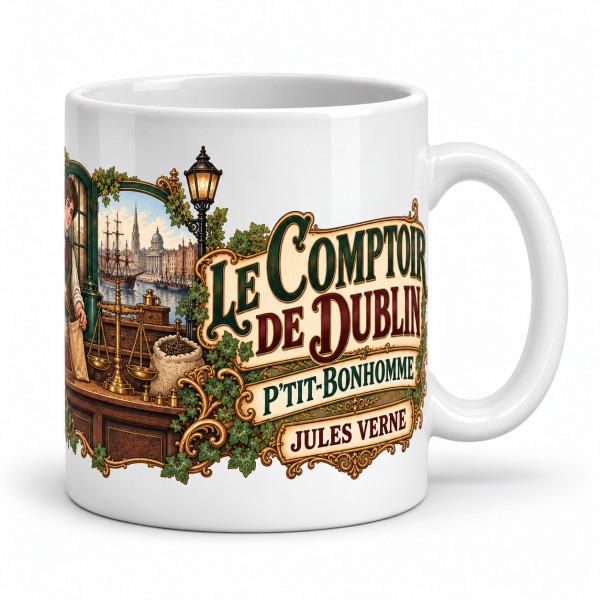 Mug Jules Verne - Le comptoir de Dublin, anse à droite