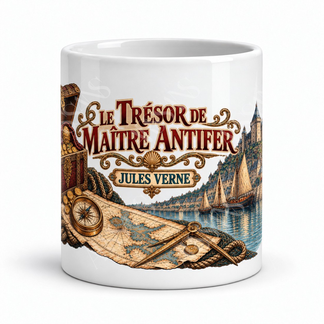 Mug Jules Verne - Le trésor de Maître Antifer, vue de face