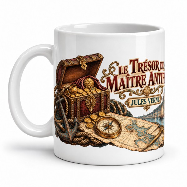 Mug Jules Verne - Le trésor de Maître Antifer, anse à gauche
