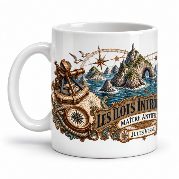 Mug Jules Verne - Les îlots introuvables, anse à gauche