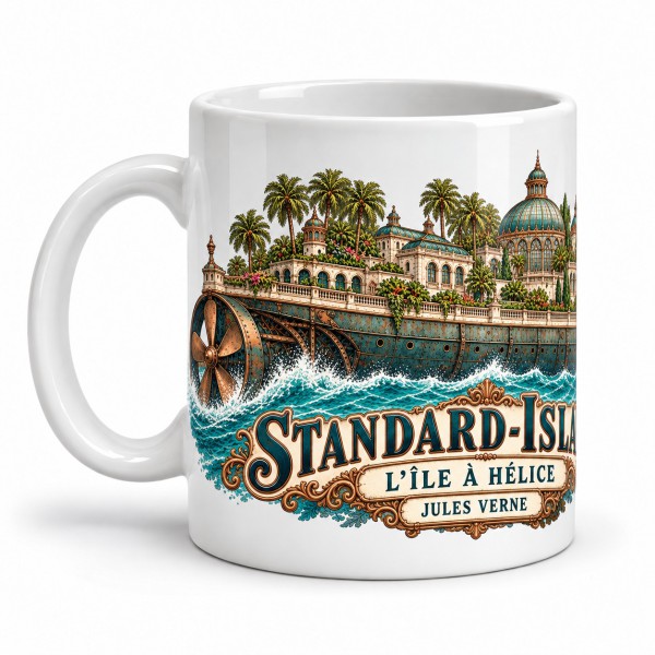 Mug Jules Verne - Standard-Island, anse à gauche