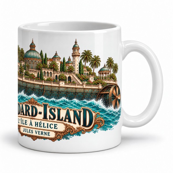 Mug Jules Verne - Standard-Island, anse à droite