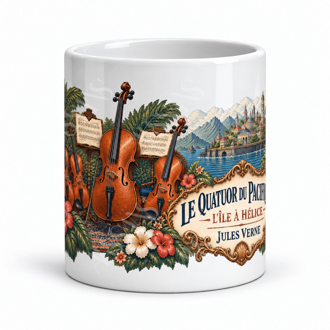 Mug Jules Verne - Le quatuor du Pacifique, vue de face