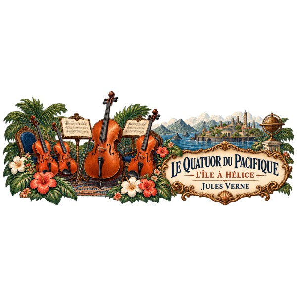 Mug Jules Verne - Le quatuor du Pacifique, décor à plat