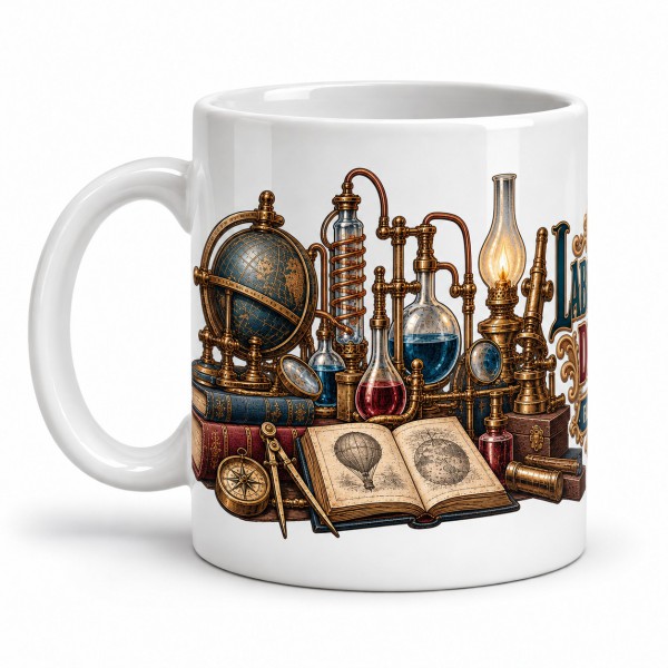 Mug Jules Verne - Le laboratoire de Roch, anse à gauche