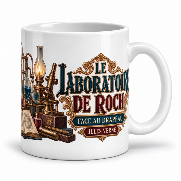 Mug Jules Verne - Le laboratoire de Roch, anse à droite