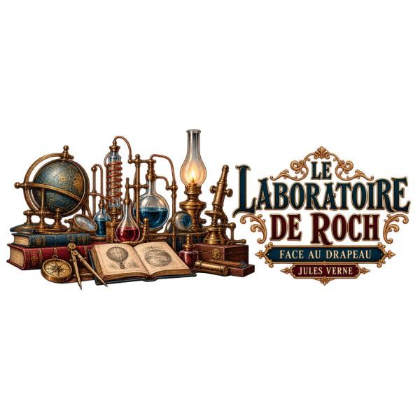 Mug Jules Verne - Le laboratoire de Roch, décor à plat