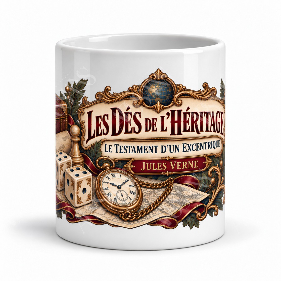 Mug Jules Verne - Les dés de l’héritage, vue de face