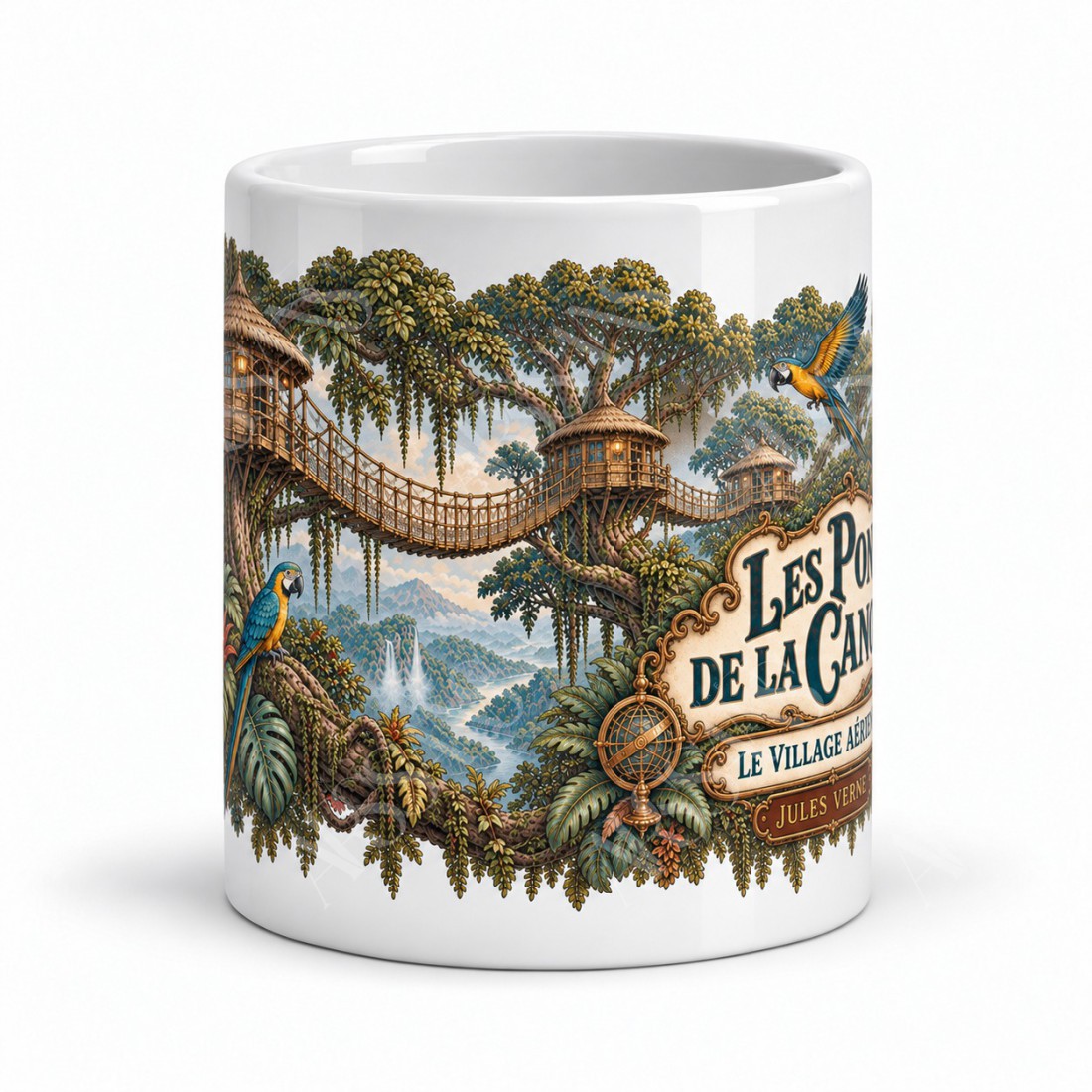 Mug Jules Verne - Les ponts de la canopée, vue de face
