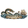 Mug Jules Verne - Le serpent de mer, décor à plat