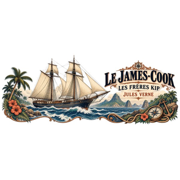 Mug Jules Verne - Le James-Cook, décor à plat