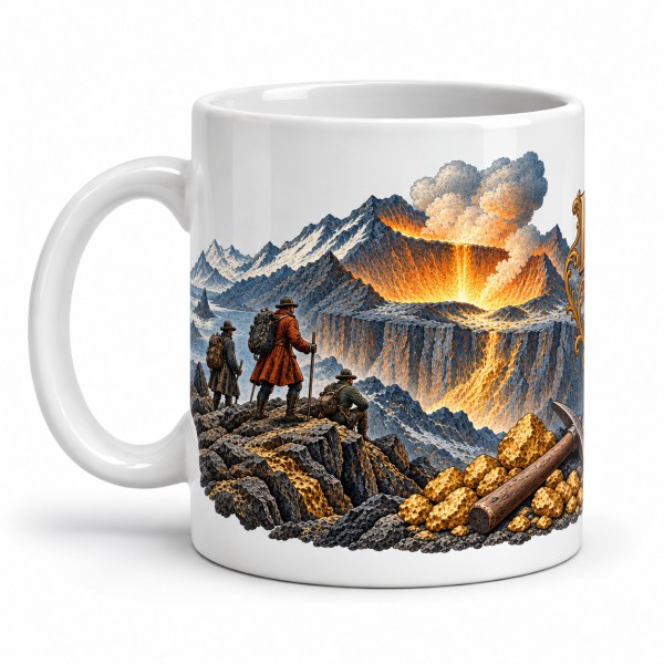 Mug Jules Verne - Le cratère aux pépites, anse à gauche