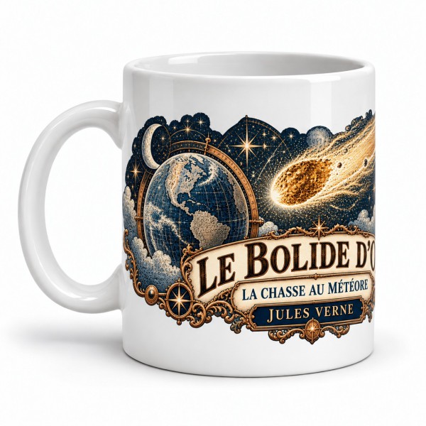 Mug Jules Verne - Le bolide d’or, anse à gauche
