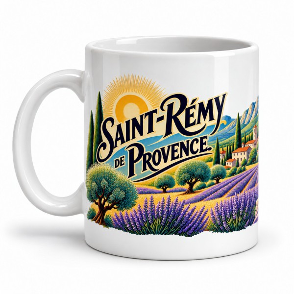 Mug Provence - Saint-Rémy et ses lavandes, anse à gauche