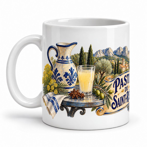 Mug apéritif - Pastis de Saint-Rémy, anse à gauche