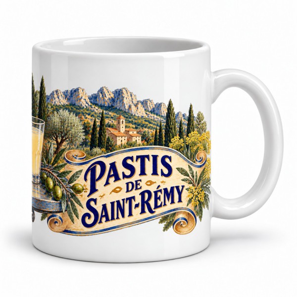 Mug apéritif - Pastis de Saint-Rémy, anse à droite