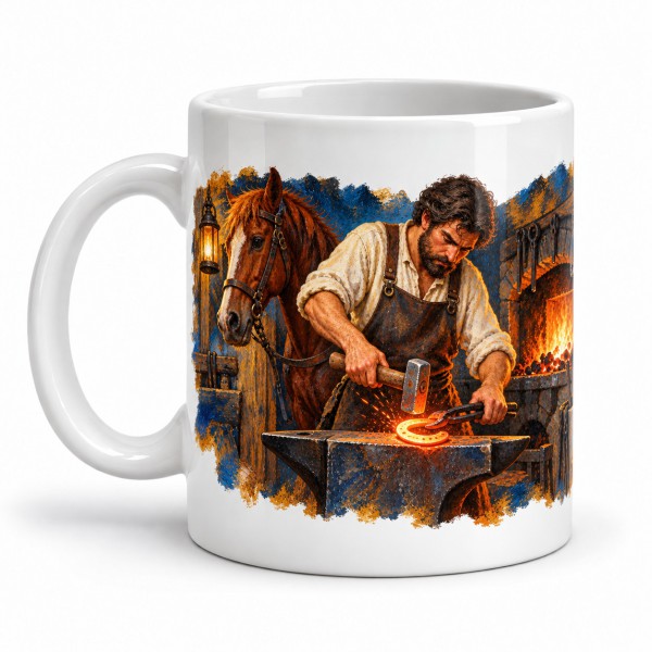 Mug métiers d’autrefois - Le Forgeron, anse à gauche