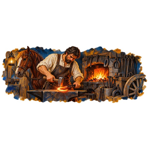 Mug métiers d’autrefois - Le Forgeron, décor à plat