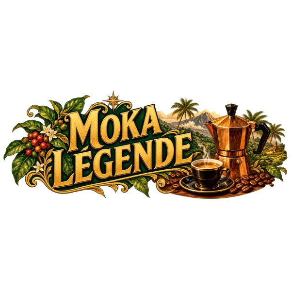 Mug café - Moka Légende, décor à plat