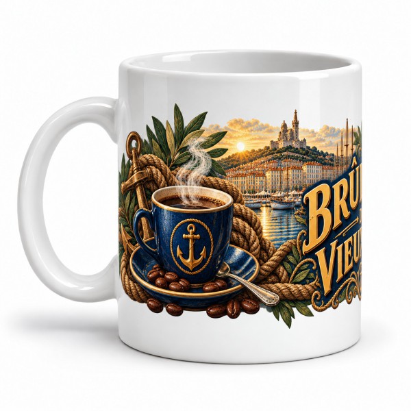 Mug café - Brûlerie du Vieux Port, anse à gauche
