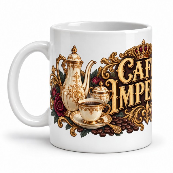 Mug café - Café Impérial, anse à gauche