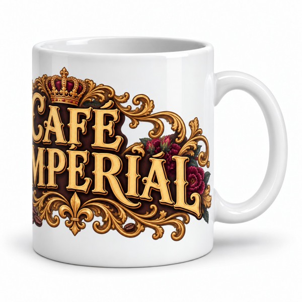 Mug café - Café Impérial, anse à droite