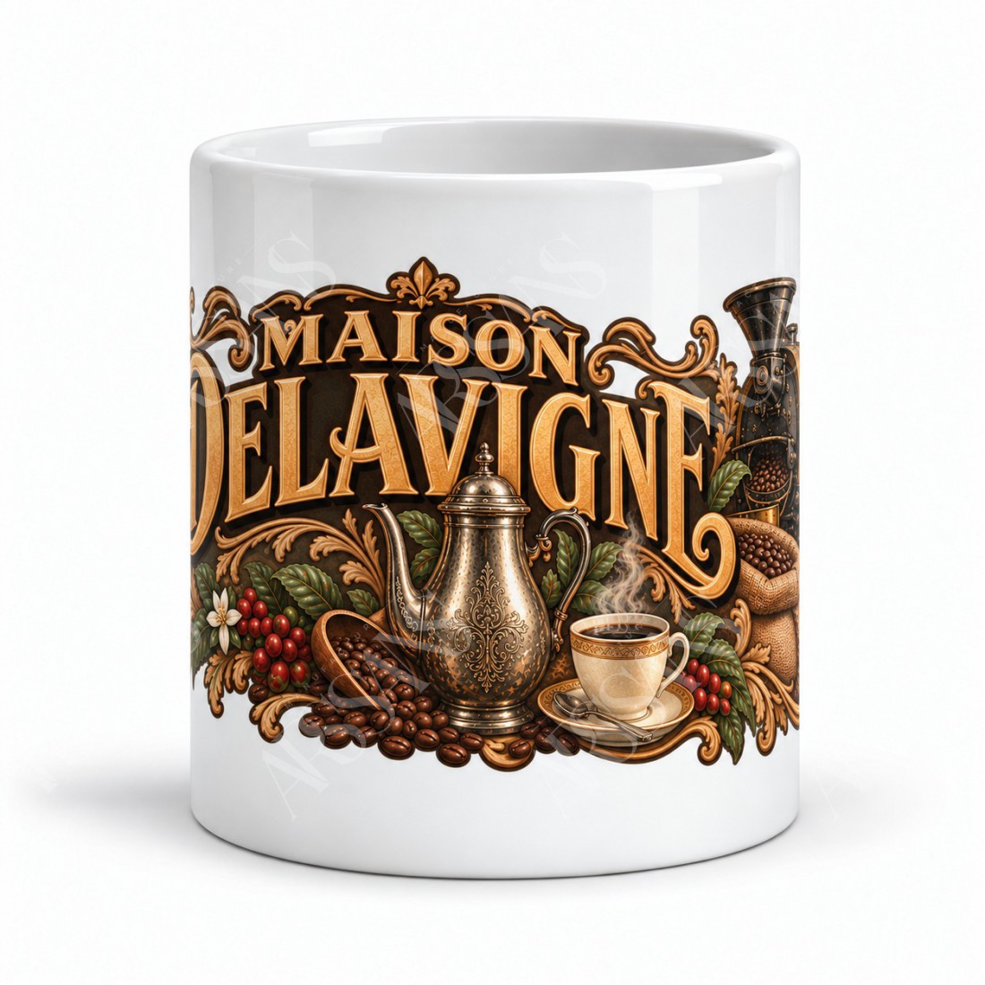 Mug café - Maison Delavigne, vue de face