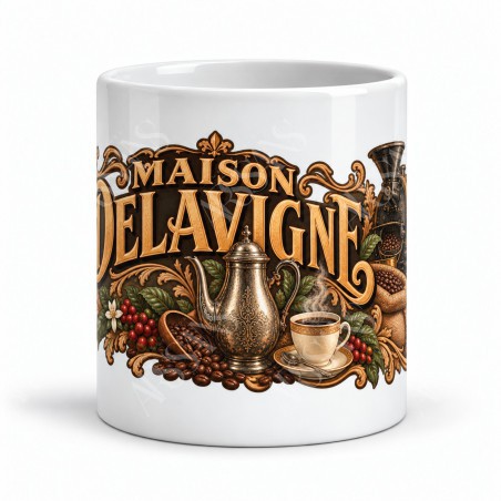 Mug café - Maison Delavigne, vue de face