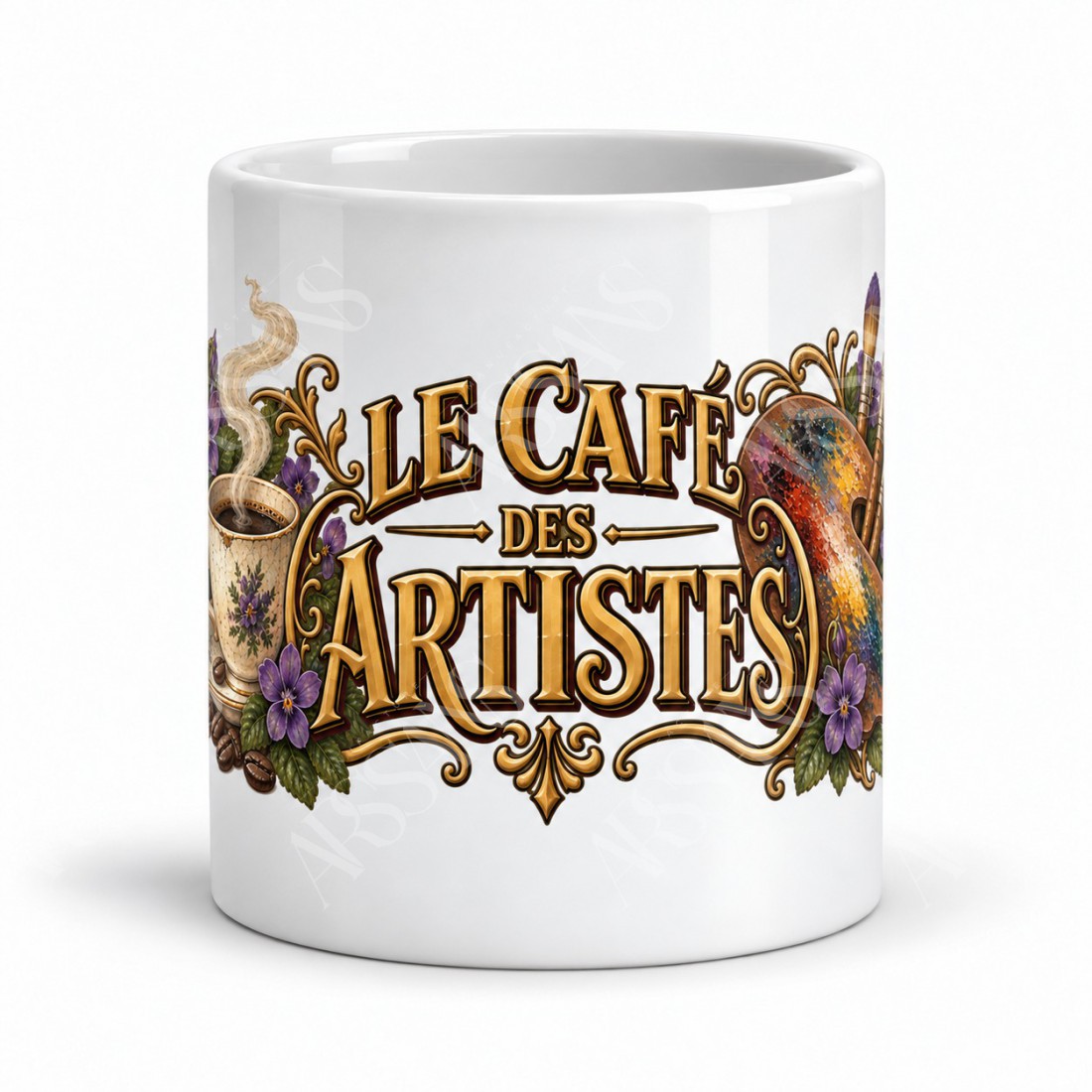 Mug café - Le Café des Artistes, vue de face