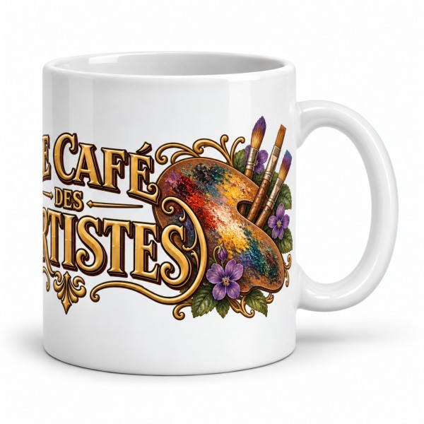 Mug café - Le Café des Artistes, anse à droite
