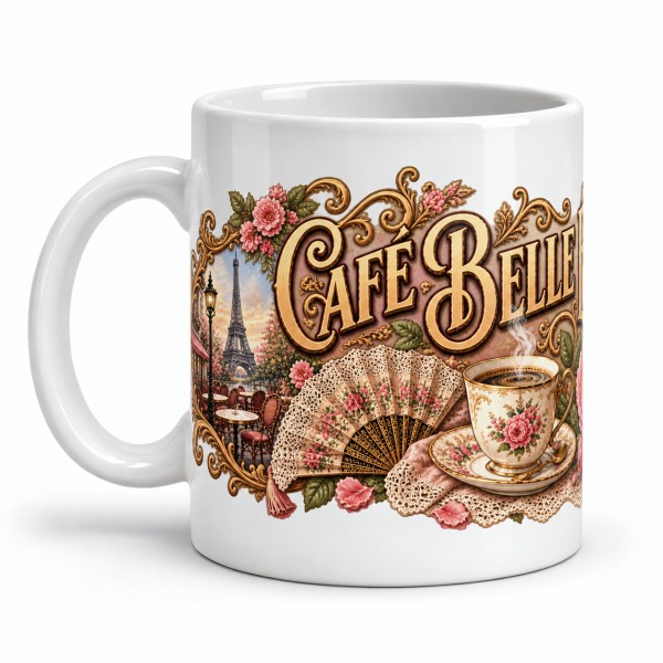Mug café - Café Belle Époque, anse à gauche