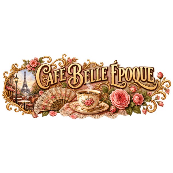 Mug café - Café Belle Époque, décor à plat