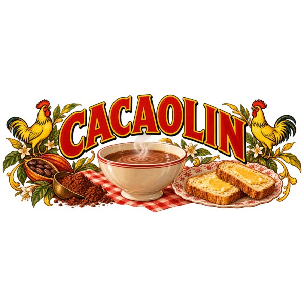 Mug chocolat - Cacaolin, décor à plat