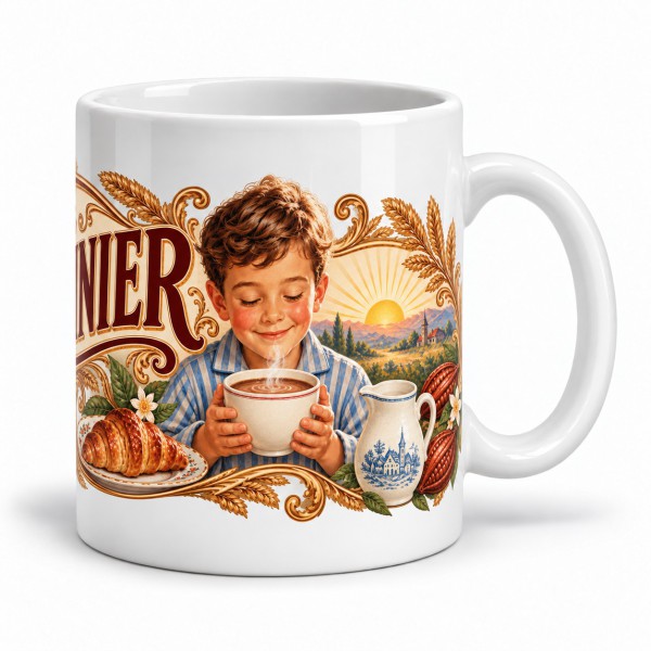 Mug chocolat - Matinier, anse à droite