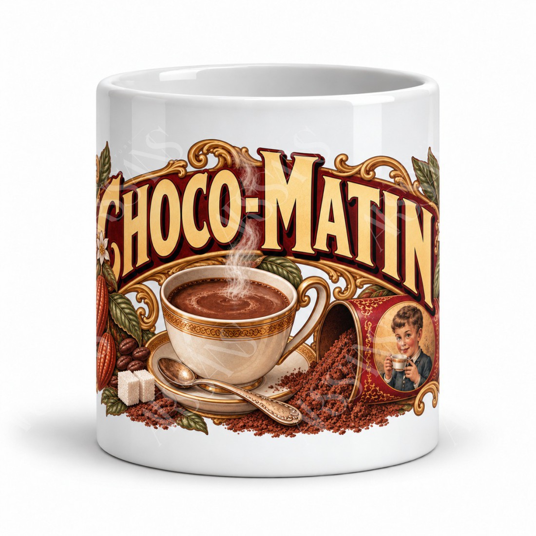 Mug chocolat - Choco-Matin, vue de face