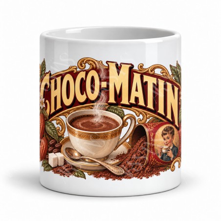 Mug chocolat - Choco-Matin, vue de face
