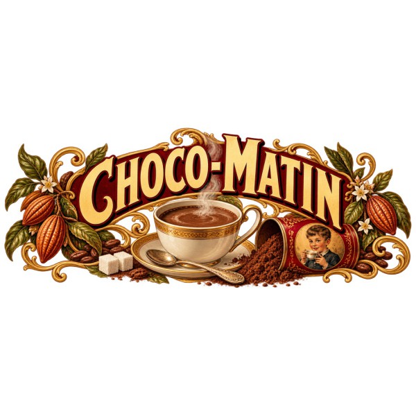 Mug chocolat - Choco-Matin, décor à plat